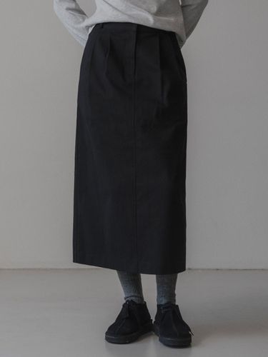 Cotton H-line skirt (black) - THE MITTEN - Modalova