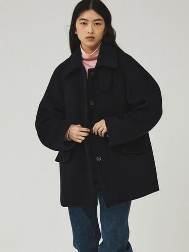 Wool Half Coat - Navy - Tillber - Modalova