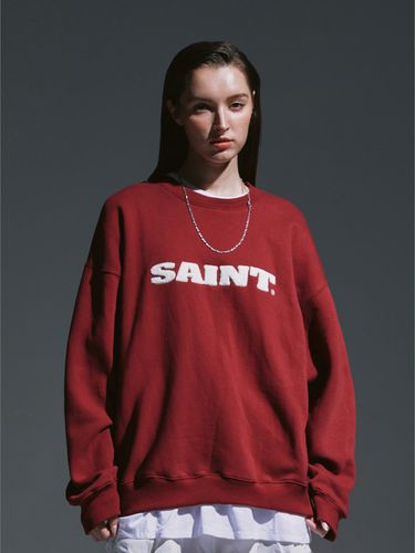 SP Loop Stitch Logo Crewneck Sweatshirt - SAINTPAIN - Modalova