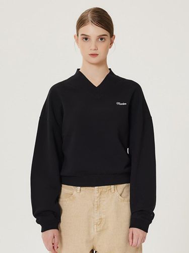 Women V-neck Cropped Sweatshirt - MARKM - Modalova