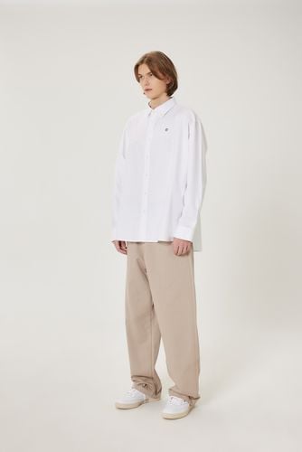 Oversized Fit Smile Logo Oxford Shirt - MARKM - Modalova