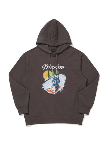 Graphic Hoodie - Dark Gray - MARKM - Modalova