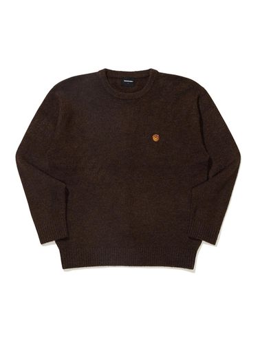 Smile Logo Pullover Sweater - Brown - MARKM - Modalova