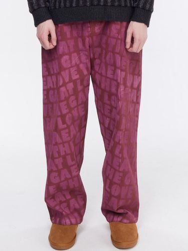 Painting Cotton Pants_Burgundy - The GREATEST - Modalova