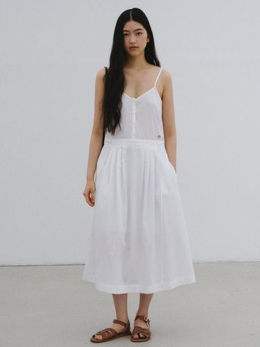 Cotton Belted Dress - White - Tillber - Modalova