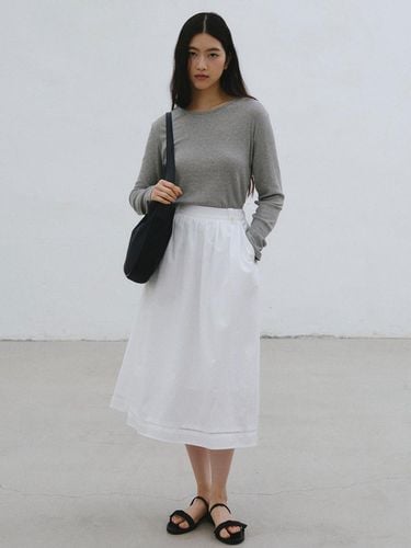 Button Long Skirt - White - Tillber - Modalova