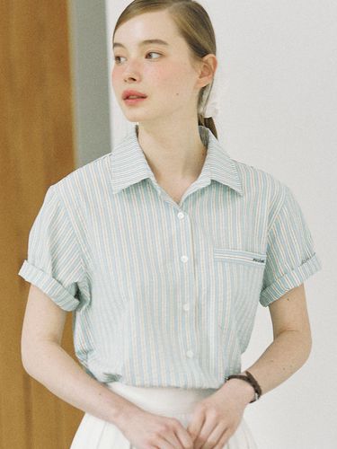 Anne Stripe Shirt_Sky Blue - ourhope - Modalova