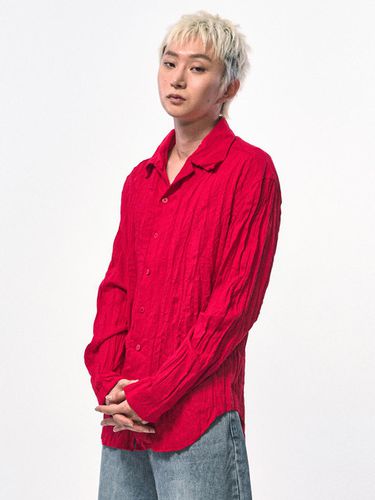 Crinkle Linen Shirt_Red - C Wear by the Genius - Modalova