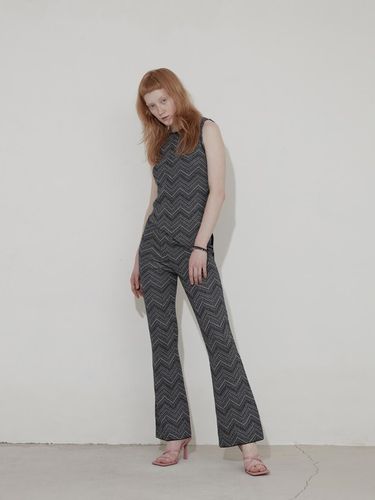 Herringbone Glitter Knit Pants [] - SALTY PEBBLE - Modalova