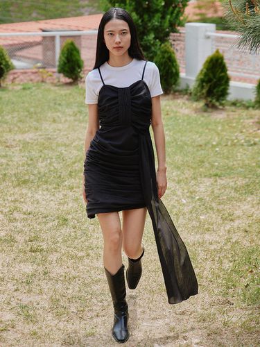 Shirring Mini Dress_Black - TAV - Modalova