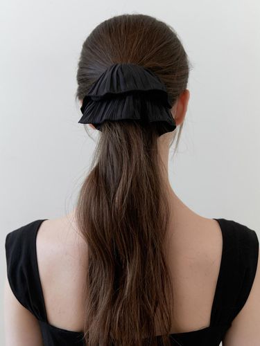 Pleats Chiffon Scrunchie_Black - KINDABABY - Modalova