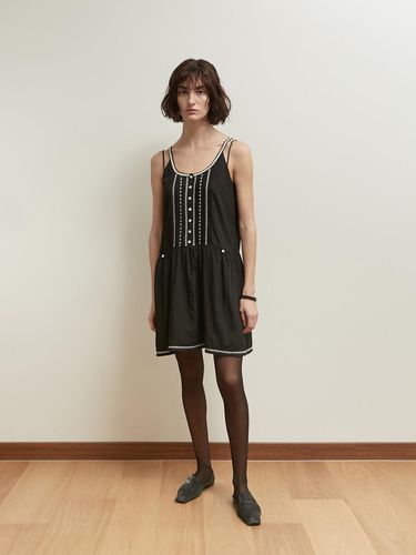 Bohemian Sleeveless Dress [Black] - SALTY PEBBLE - Modalova