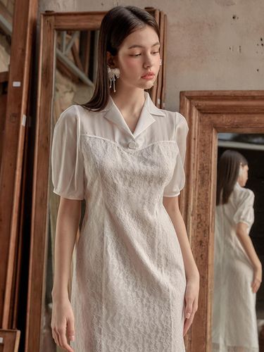 CALLA90 Secret Garden Rosie Lace Dress_White - JULIY&CALLA - Modalova