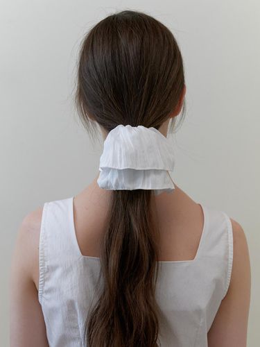 Pleats Chiffon Scrunchie_White - KINDABABY - Modalova