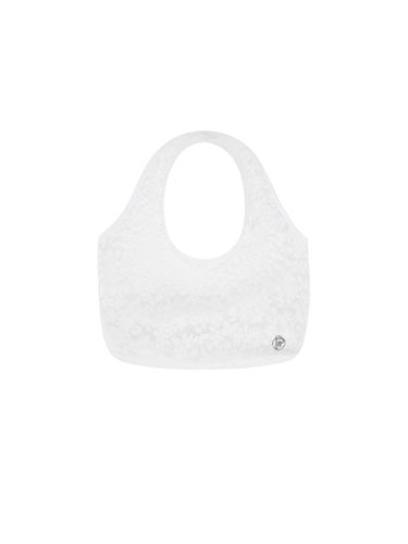 Flower Mesh Bag _ White - SALTY PEBBLE - Modalova