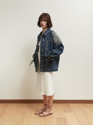 String Pocket Denim Jacket [] - SALTY PEBBLE - Modalova