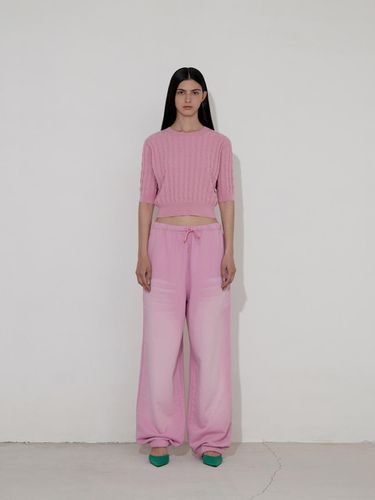 Puff Short Sleeve Knit [Pink] - SALTY PEBBLE - Modalova