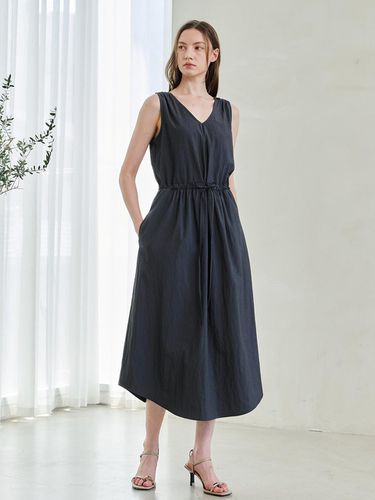 V-neck Waist String Dress - Nouve - Modalova