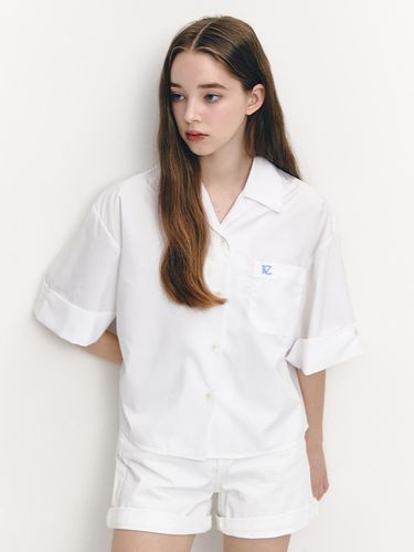 Wrinkle Free Half Sleeve Embroidery Shirt - marieclaire - Modalova