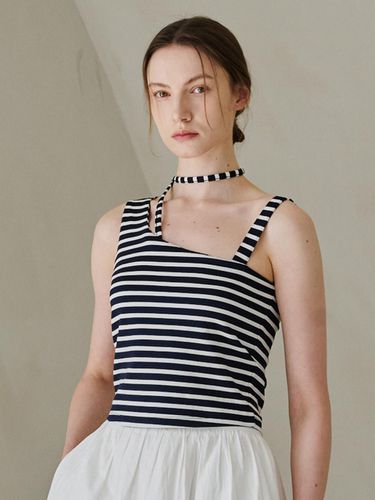 Asymmetrical Tie Top - Navy - Nouve - Modalova