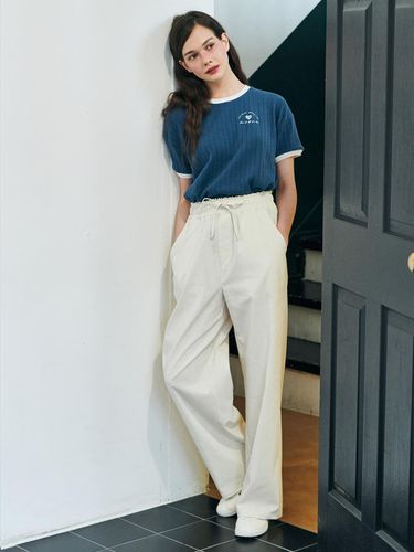 MET Linen Wide Banded Pants - METAPHER - Modalova