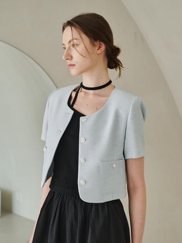 Summer Tweed Round Neck Jacket - Nouve - Modalova