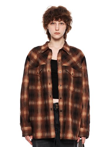 Two Pocket Check Shirt_Brown - Matin Kim - Modalova