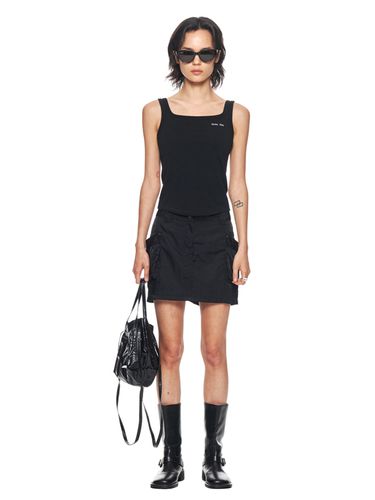 Lowrise Nylon Cargo Mini Skirt_Black - Matin Kim - Modalova