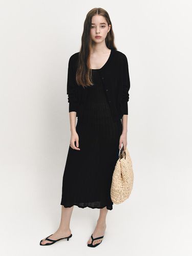 Ribbed Knit Dress Cardigan Set Up - marieclaire - Modalova