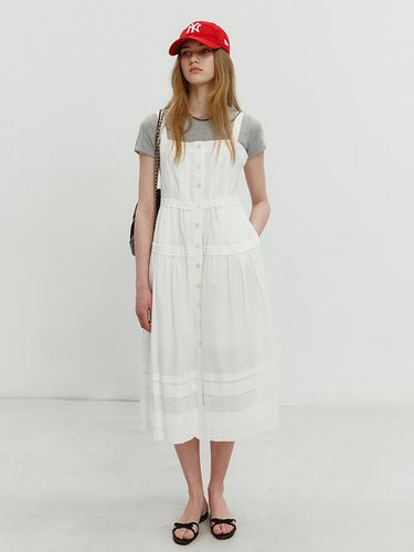 Square Neckline Sleeveless Dress_Off White - Dunst for WOMEN - Modalova