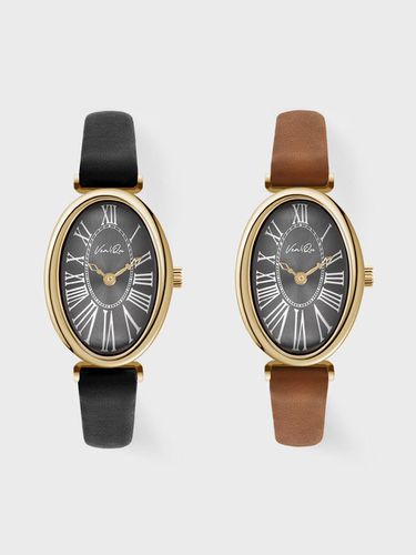 Dome Watch - Gold / Charcoal - Ven&Qu - Modalova