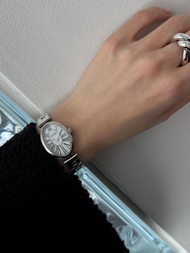 Dome Watch - Silver / White - Ven&Qu - Modalova