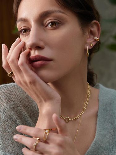 Pearl 925 Silver Hoop Earrings - ANIA HAIE - Modalova