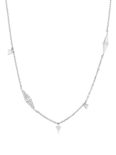 Geometric Sparkle 925 Chain Necklace - ANIA HAIE - Modalova