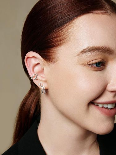 Sparkle Double 925 Hoop Earrings - ANIA HAIE - Modalova