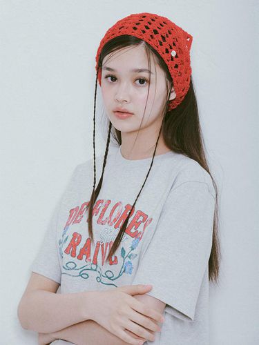 Crochet Hair Bandana in Red - RAIVE - Modalova