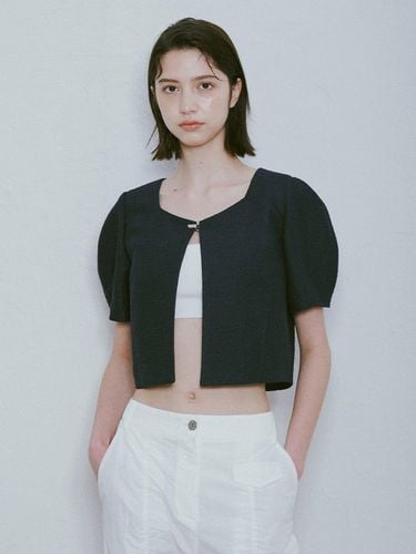 Square Neck Jacket_Navy - RAIVE - Modalova