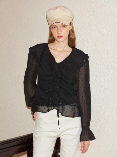 String Ruffle Blouse (2 Color) - SALON DE YOHN - Modalova