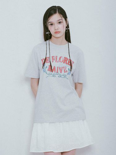 Back Yard Rose Graphic T-shirt_Light Grey - RAIVE - Modalova