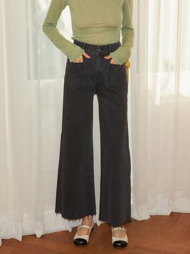 Wide Denim Pants_Dark Gray - SALON DE YOHN - Modalova