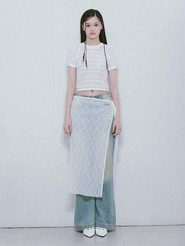 Lace Wrap Skirt_White - RAIVE - Modalova