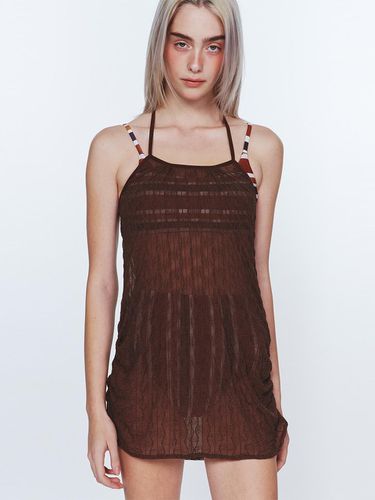 Wavy Mesh Dress - Brown - DELIGHTPOOL - Modalova