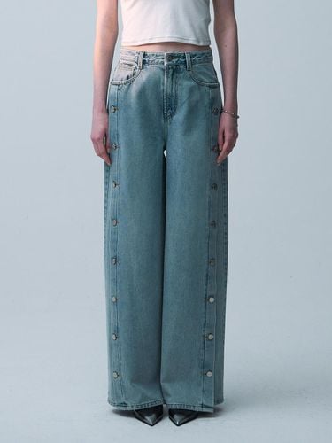 Kentone Wide Denim Pants_Light Blue - ellonarc - Modalova