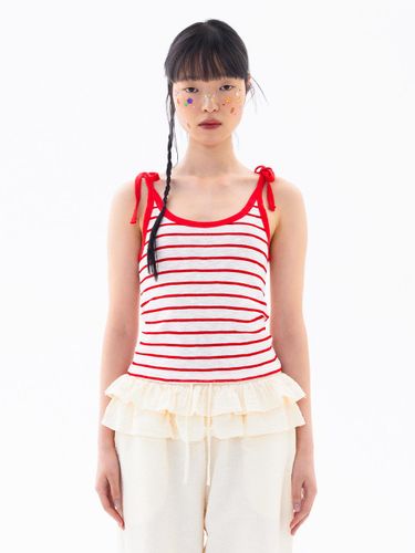 Marine Stripe Sleeveless Top_Red - FUNFROMFUN - Modalova