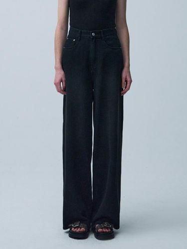 Soft Wide Denim Pants_Black - ellonarc - Modalova