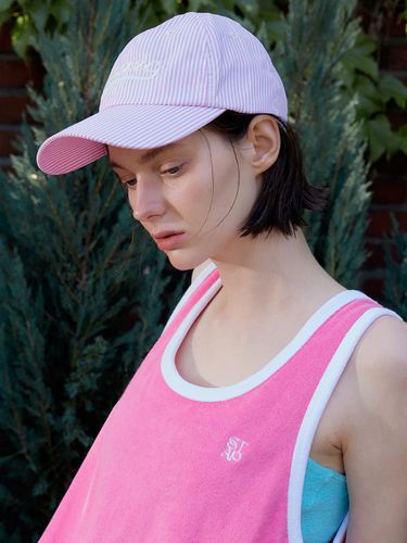 Parc Stripe Ball Cap_Pink - Studio & Parc - Modalova