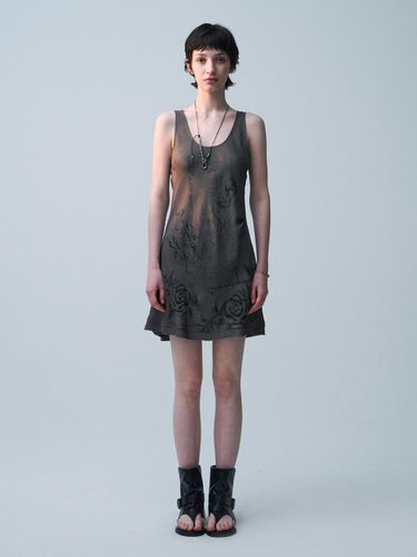 Satin Slip Dress_Khaki - ellonarc - Modalova