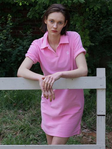 Terry Collar Dress - Pink - Studio & Parc - Modalova