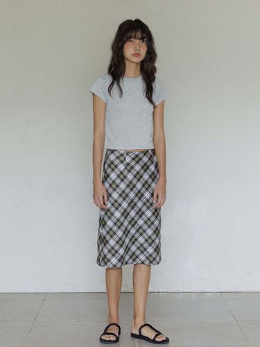 Bias Check Skirt_Black - HOKUSPOKUS - Modalova