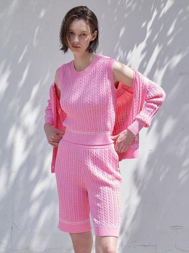 Twisted Knit Shorts - Pink - Studio & Parc - Modalova